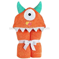 Orange One Eyed Monster mit Kapuze Baby Badetuch, 100% Baumwolle, super weich, maschinenwaschbar, beste Dusche Geschenk für Babys